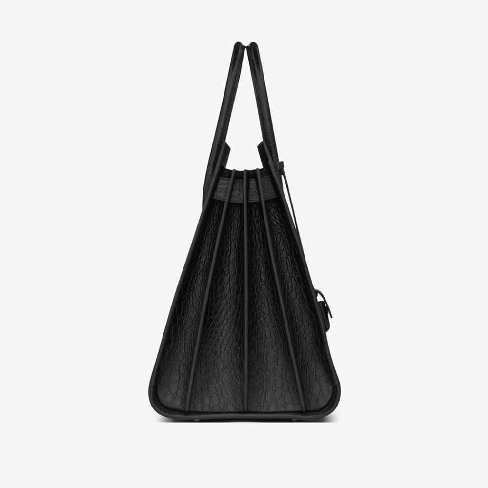 YSL Sac Du Jour Large Crocodile Tote
